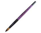 (Size 12) - Profession Purple Wood Kolinsky Acrylic Nail Brush (Size: 6, 8, 10, 12, 14, 16, 18, 20, 22) PANA Brand High End Quality 100% Pure Kolinsky Hair