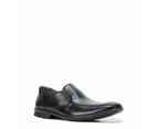 Hush Puppies Cahill Leather Slip on Business Shoes Casual Work Loafers - Black