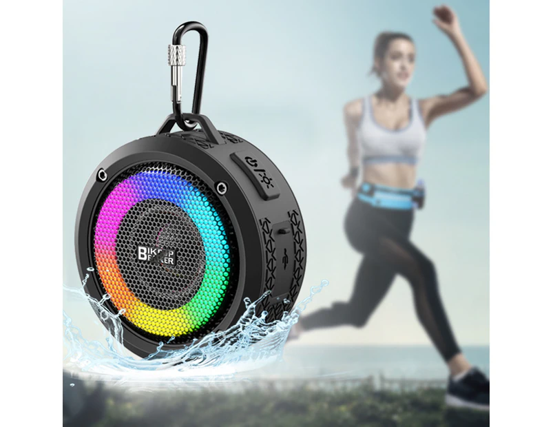 Portable Bluetooth Speaker Outdoors Wireless Waterproof Speakers-Black