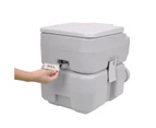 20L Portable Toilet Indoor Outdoor Commode Camping Potty Grey