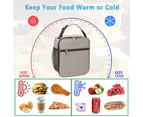 Lunch bag portable cooler bag outdoor picnic lunch box bag-Gray
