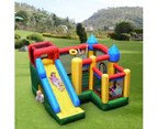 Costway 6-IN-1 Inflatable Kids Jumping Castle Bouncer Play House Indoor Outdoor Trampoline Toy w/Slide, Birthday Xmas Gift(No Blower)