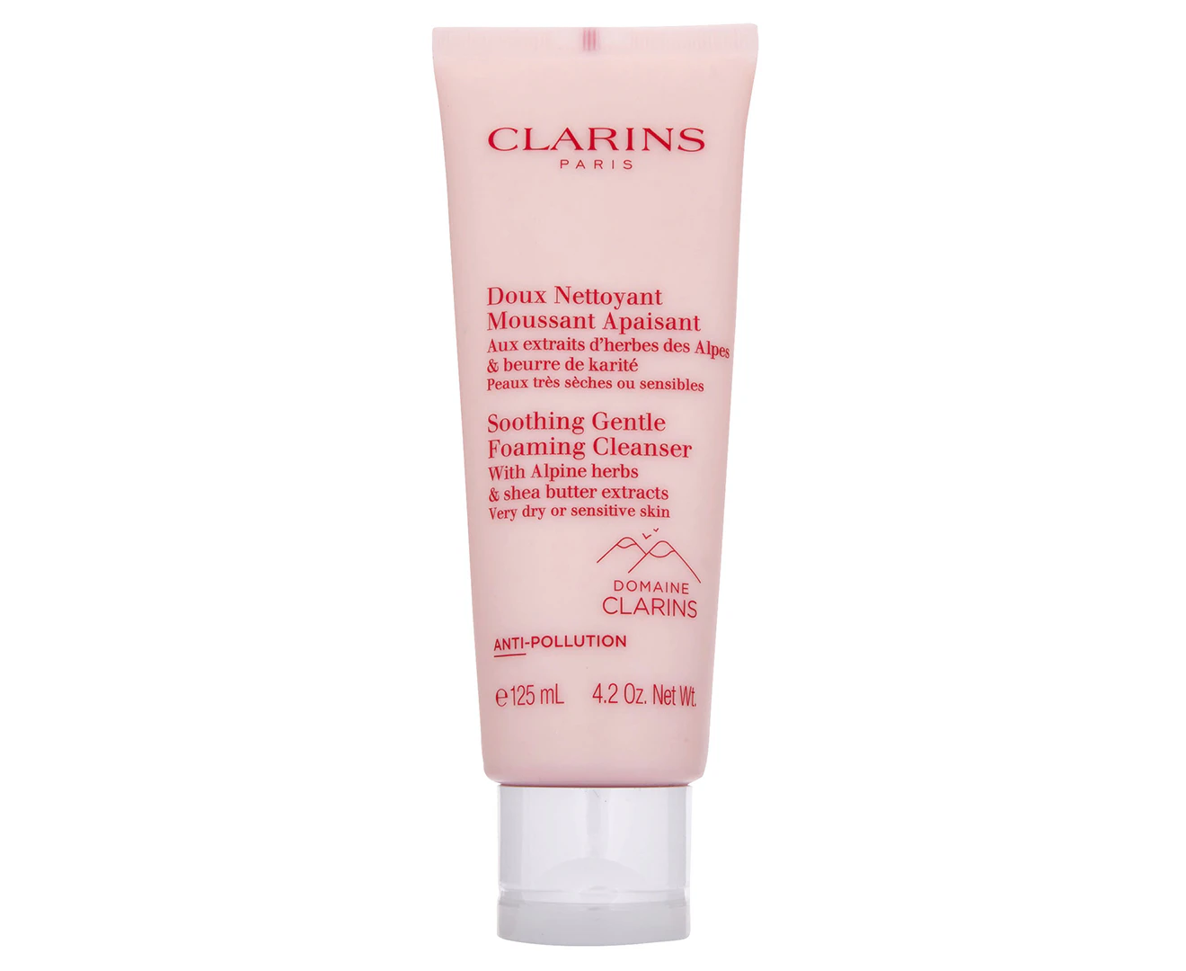 Clarins Soothing Gentle Foaming Cleanser with Alpine Herbs & Shea Butter Extracts  Very Dry or Sensitive Skin 125ml/4.2oz