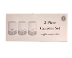 The House of Florence Three Piece Set White Glass Canisters