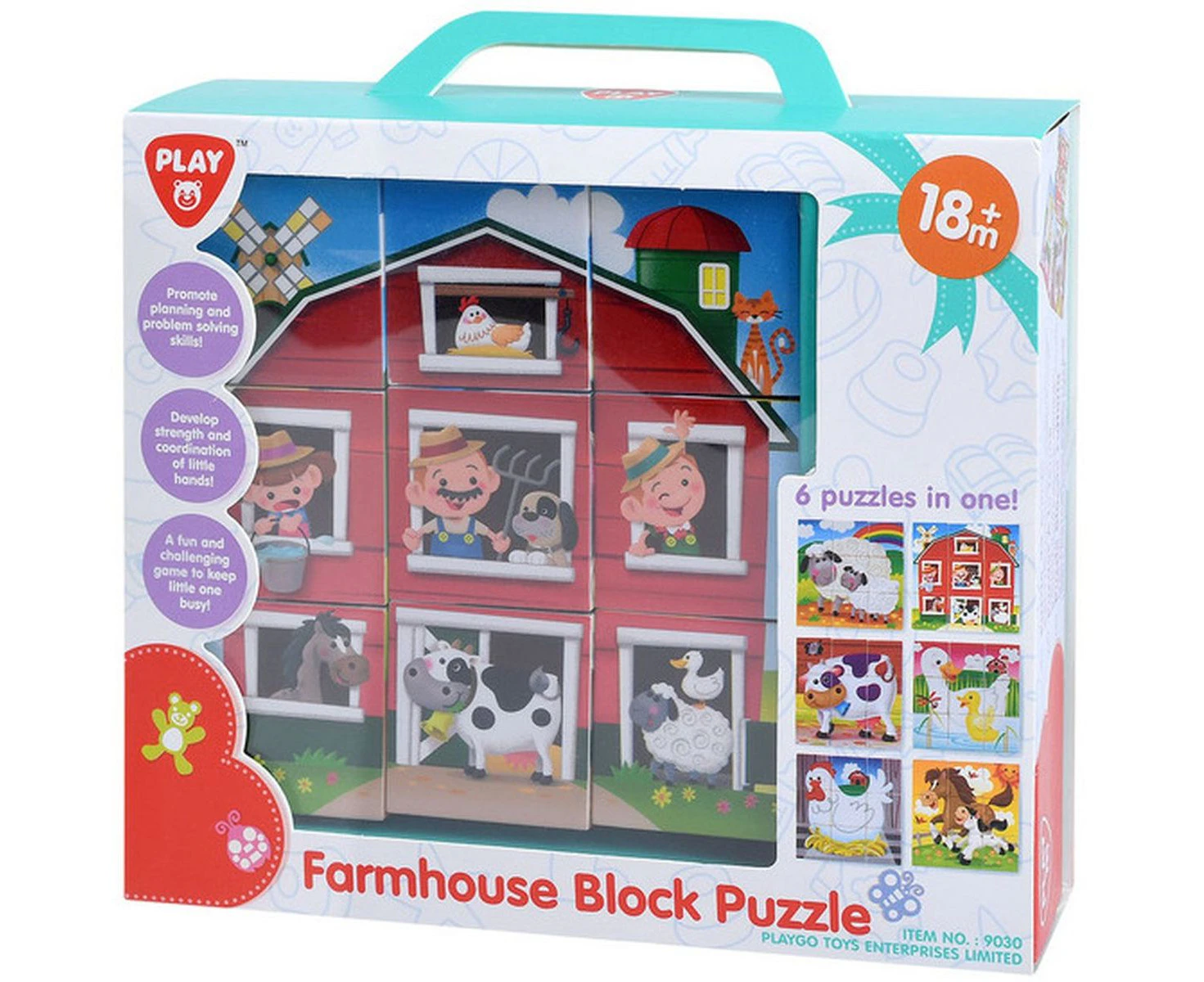 Farmhouse Block Puzzle  Playgo Toys Ent. Ltd