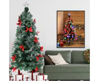 Christmas Fibre Optic Green Tree With Red Bowknot 150 CM Ultra Bright Multicolour Changing LED Lights