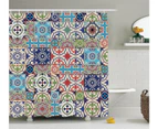 (180cm  W By 190cm  L, Multi 11) - Ambesonne Moroccan Decor Collection, Patchwork Pattern from Colourful Moroccan Tiles Traditional Decorating Illustration