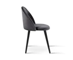 Velvet Modern Dining Chair - Dark Grey