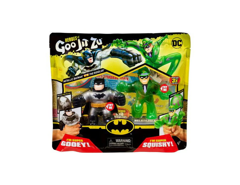 Heroes of Goo Jit Zu DC Versus Pack - Metallic Batman vs The Riddler - Black
