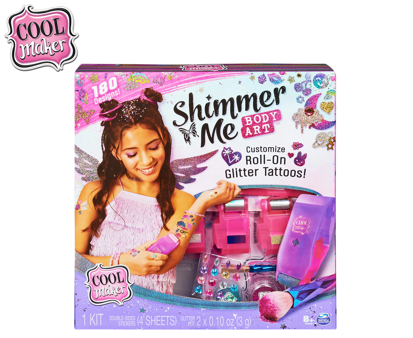 Spin Master Cool Maker Shimmer Me Body Art 4-Sheets Tattoo Kids/Girls Toy 5+