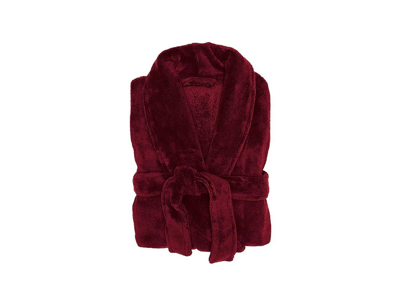 Bounty Microplush Bath Robe - Merlot