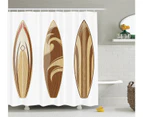 (180cm  W By 210cm  L, Multi 15) - Ambesonne Surfboard Decor Collection, Wooden Surfboards Adventurous Wood Colour Natural Classic Design, Polyester Fabric