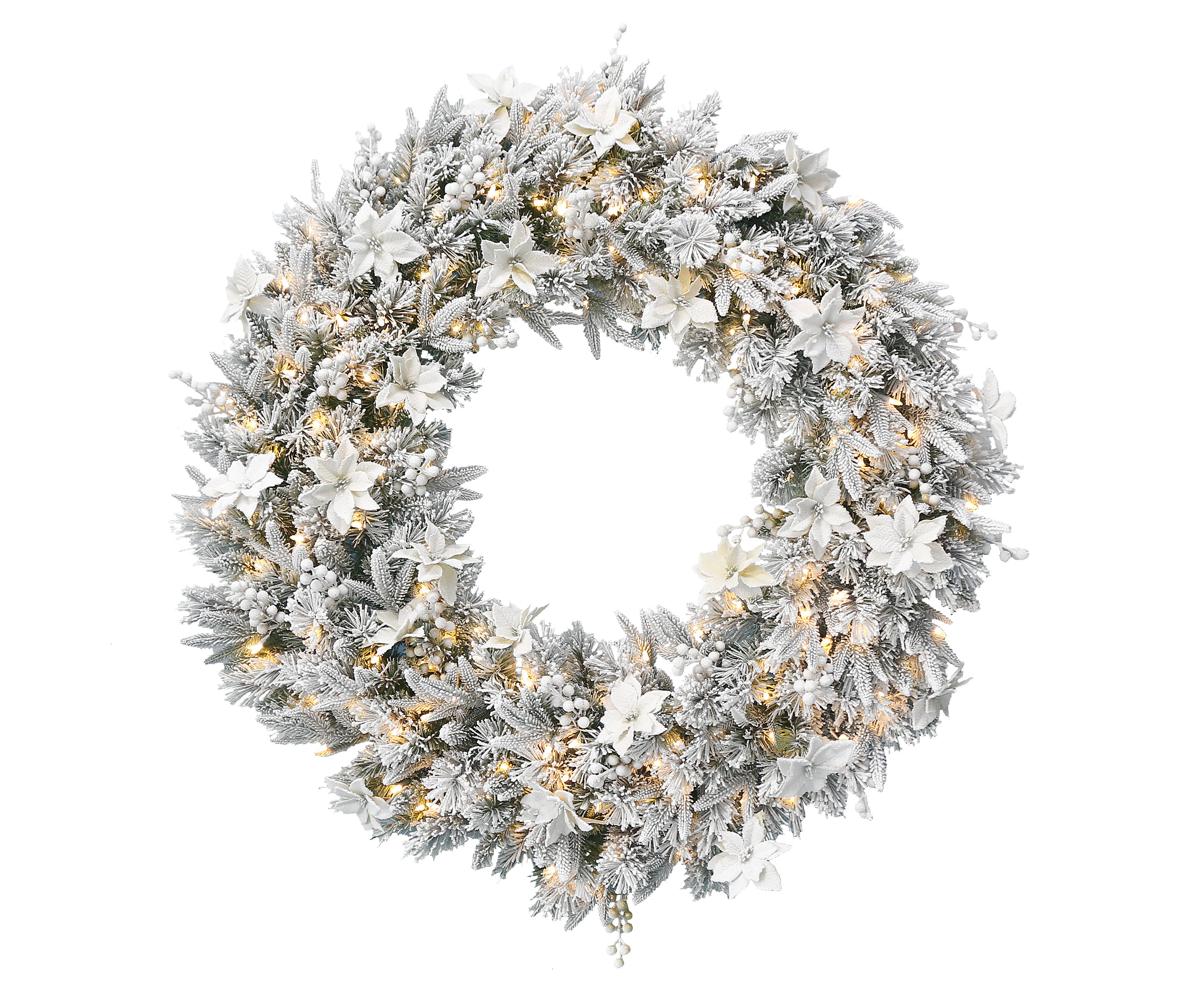 Frosted Colonial LED Wreath 76cm