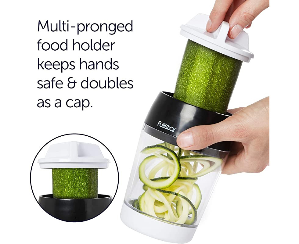 Ourokhome Vegetable Spiralizer Zucchini Noodles Maker – 4 Built-in Spiral  Slicer Blade for Veggie Spaghetti Paste