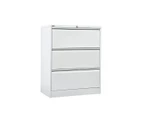 Move Heavy Duty 3 Drawer Lateral Filing Cabinet 1016 X 900 X 473Mm - White