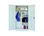 Move Heavy Duty Wardrobe Unit Assembled 1830 X 910 X 450Mm Slver Grey