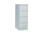 Move Heavy Duty Drawer Filing Cabinet Assembled Silver Grey