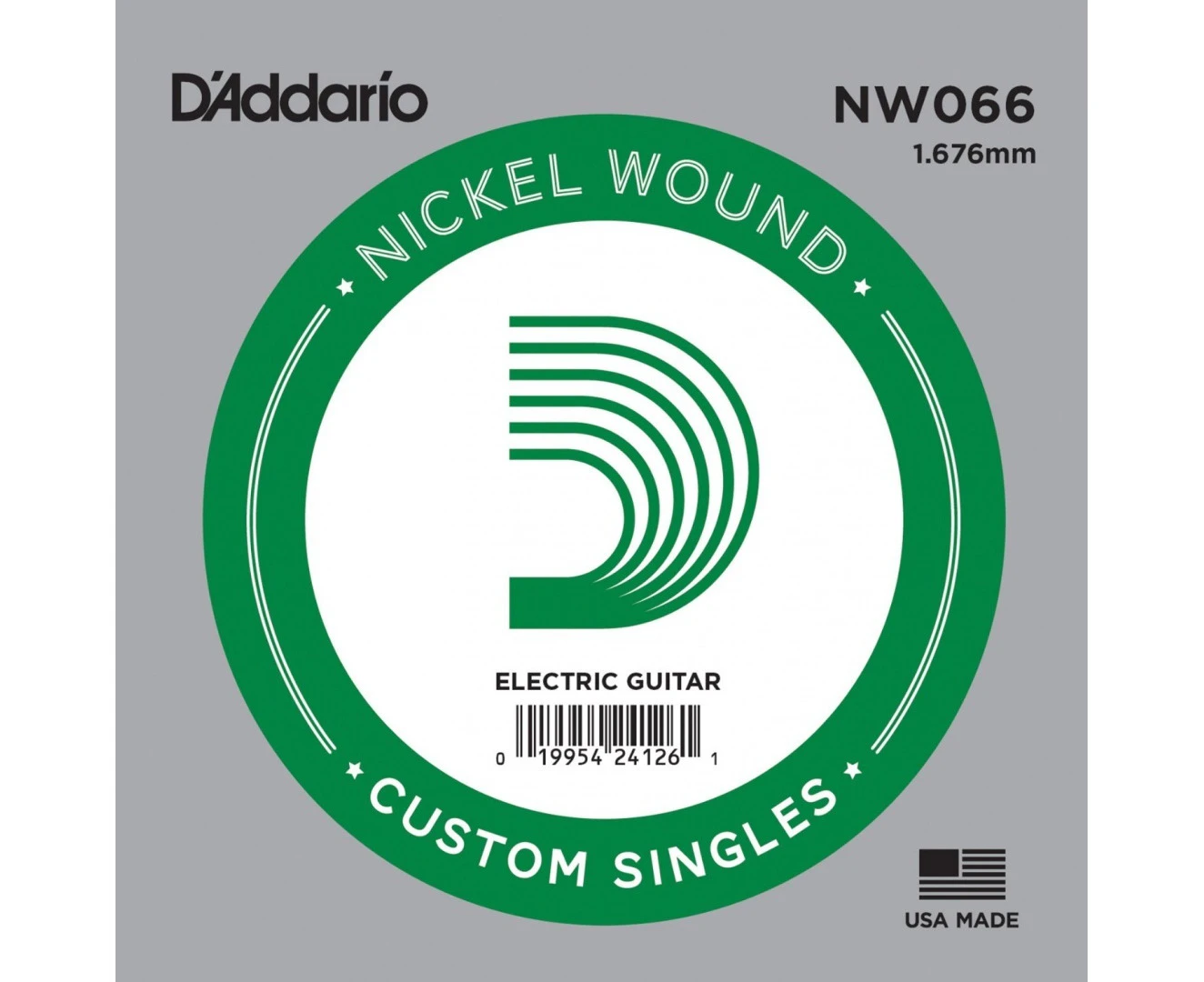 (NW066 Nickel String (066)) - D'Addario .066 Nickel Wound Single String for Electric Guitar