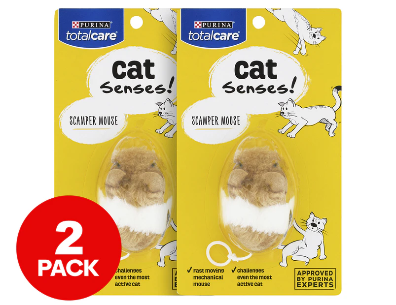 2 x Total Care Cat Senses Scamper Mouse