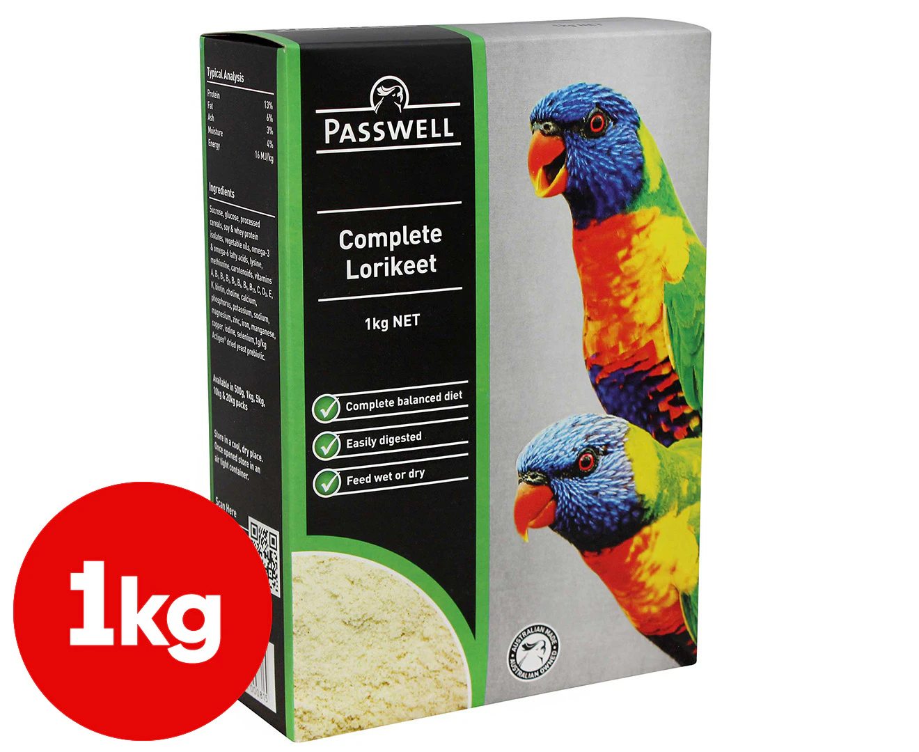 Wombaroo Passwell Complete Lorikeet Food Formula 1kg