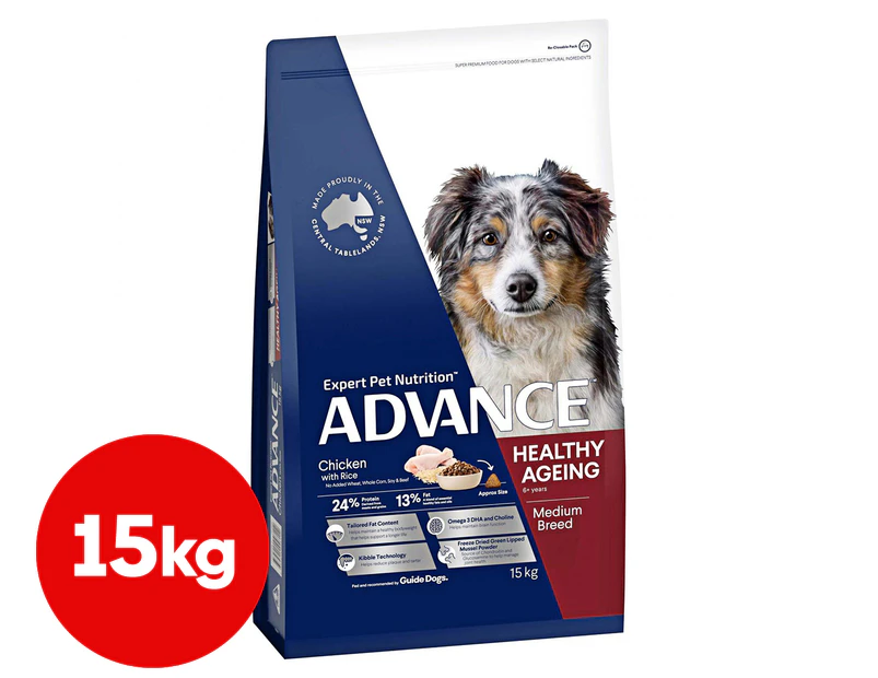 Advance Healthy Ageing Medium Breed Dry Dog Food Chicken 15kg