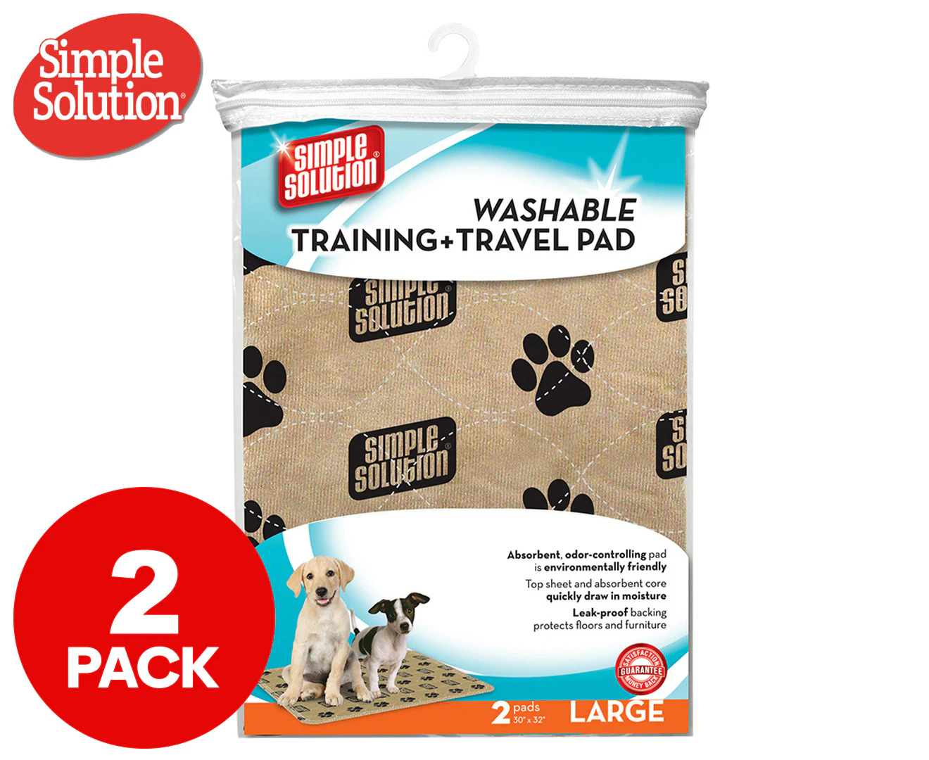 Simple Solution Washable Dog Training & Travel Pad 2pk