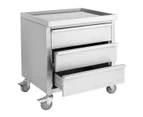 Modular Systems Mobile Work Stand With 3 Drawers MDS-6-700 Cabinets and Desks - Silver
