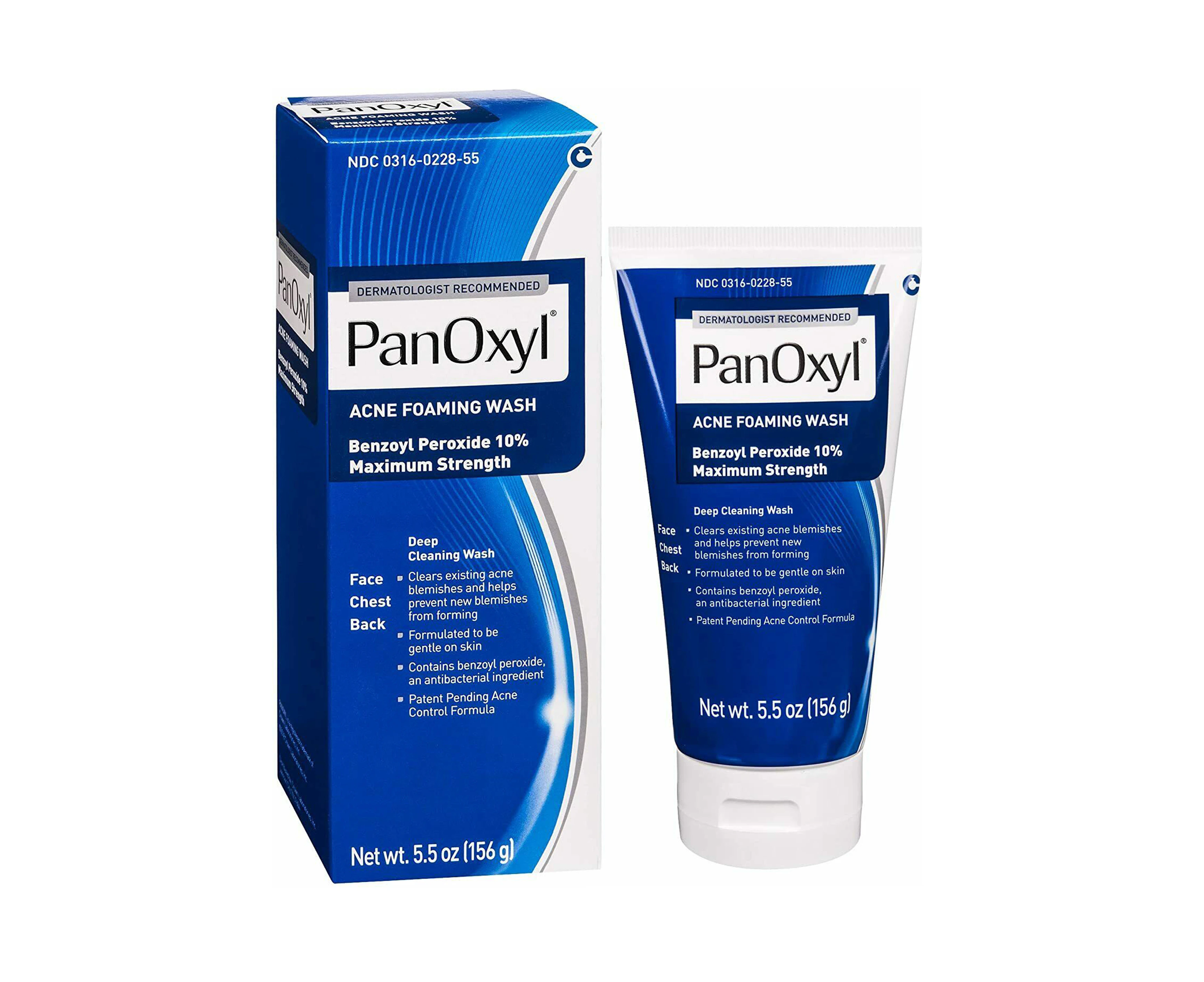 PanOxyl, Acne Foaming Wash, 10% Benzoyl Peroxide Maximum Strength, 5.5 oz (156 g)