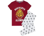 Harry Potter Womens Alumni Hogwarts Pyjama Set (Red/Grey) - NS5968