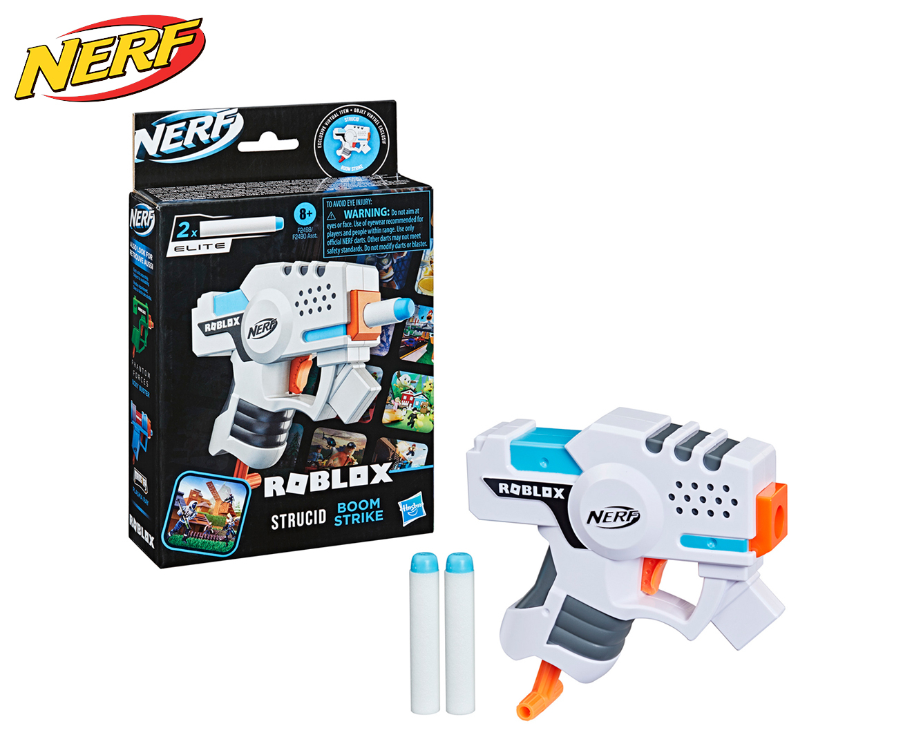 NERF Roblox Phantom Forces Boxy Buster w/ 2 Darts & Virtual Code