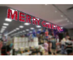 Commercial Merry Christmas LED Motif Garland 60cm Tall Letters Outdoor Display