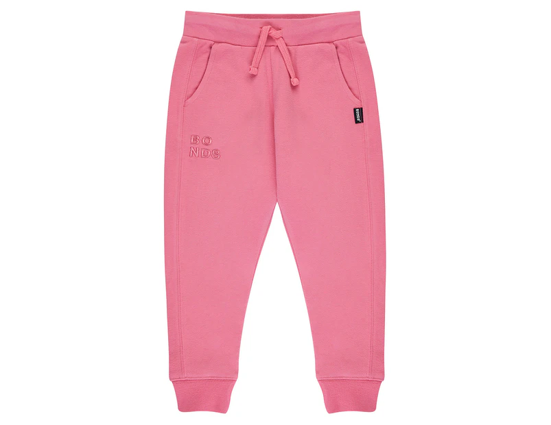 Bonds Girls' Stretch Sweats Trackpants / Tracksuit Pants - Pink Gin
