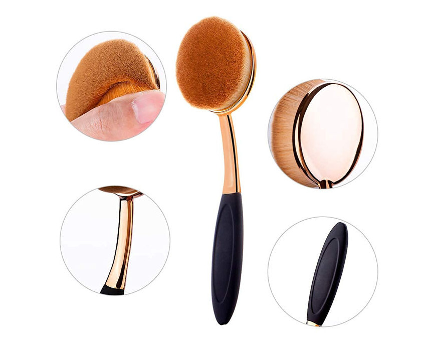 Yoseng Makeup Brushes Set 10Pcs Professional Oval Toothbrush Foundation  Cream Contour Powder Blush Conceler Eyeliner Blending Brush New Fashionable