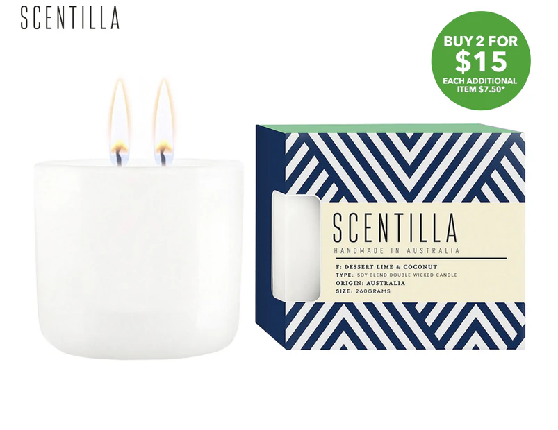 Scentilla Desert Lime & Coconut Scented Candle 260g