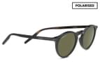 Serengeti Unisex Raffaele Polarised Sunglasses - Shiny Black/Dark Tortoise/Green 1