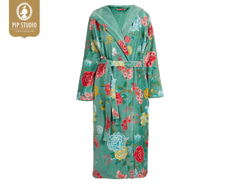 PIP Studio Good Evening Cotton Bath Robe - Green