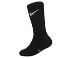 Nike Kids' Everyday Cushioned Crew Socks 3-Pack - Black/White