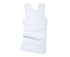 5 x Bonds Boys Kids White Chesty Vest Cotton Singlets Cotton - White