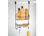 (Bronze) - mDesign Bathroom Over Door Shower Caddy for Shampoo, Conditioner, Soap - Bronze