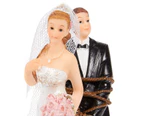 Wedding Cake Topper - Bride and Tied Up Groom Figurines - Fun Wedding Couple Figures for Decorations and Gifts -2.6 x 12cm x 5.8cm