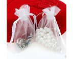 (White) - Organza Bags 100pcs 10cm x 15cm Gift Bags Organza Drawstring Pouch Jewellery Party Wedding Favour Party Festival Gift Bags Candy Bags (White)