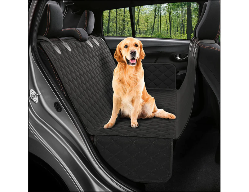 Pets Car Back Seat Cover Protector Waterproof Scratch proof Dog Hammock-Black