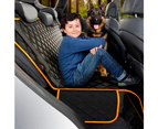 Pets Car Back Seat Cover Protector Waterproof Scratch proof Dog Hammock-Orange