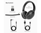Avantree 90B Bluetooth 5.0 Noise Cancelling Headphones, Detachable Mic, USB Dongle Adapter Set for Meetings on Skype, Zoom, MS Teams, Google Meet and more