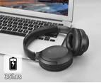 Avantree 90B Bluetooth 5.0 Noise Cancelling Headphones, Detachable Mic, USB Dongle Adapter Set for Meetings on Skype, Zoom, MS Teams, Google Meet and more