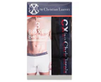 CXL by Christian Lacroix Men's Cotton Stretch Boxer Briefs 3-Pack - Caviar
