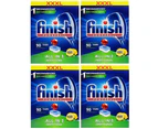 4 x Finish Powerball All In 1 Deep Clean Dishwashing Tablets Lemon Pk90 (360 Tablets)