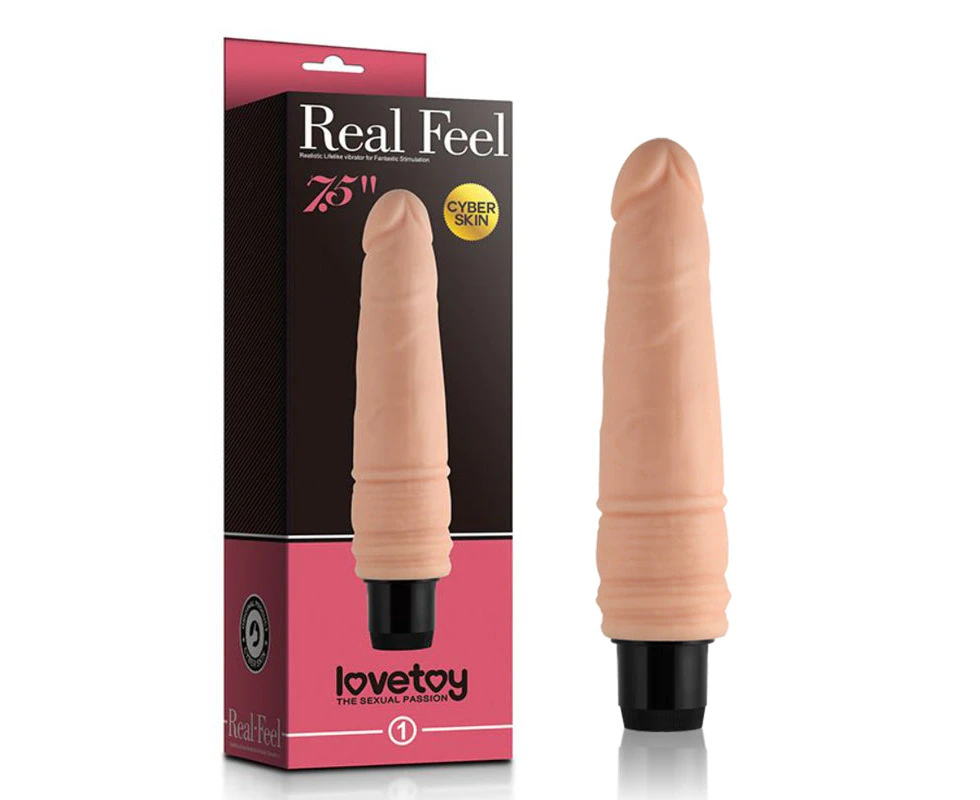 Lovetoy - 7.5'' Real Feel Cyberskin Dildo Vibrator