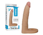 Lovetoy 7" The Ultra Soft Double Penetration Anal Dildo Cock Ring