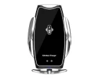 Qi Smart Sensor Car Wireless Charger Phone Holder Automatic Clamping Fast Charge-Silver